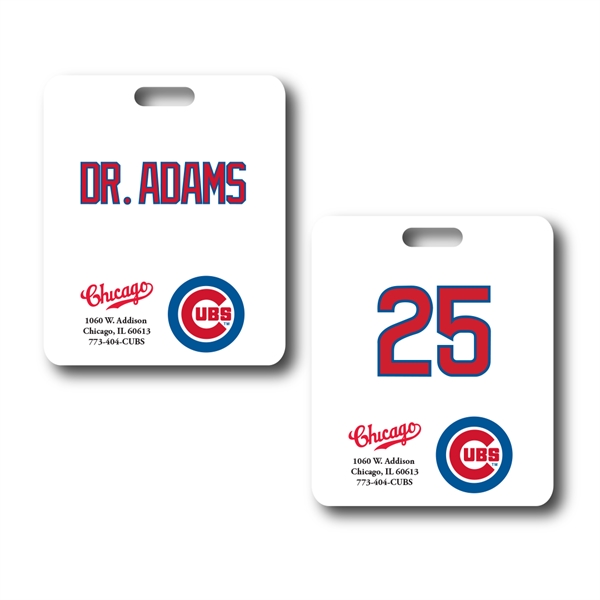 Durable 3" x 3" metal luggage tag with 6" clear or... from ASI 76797 Pelican Graphics / Pelican Lures