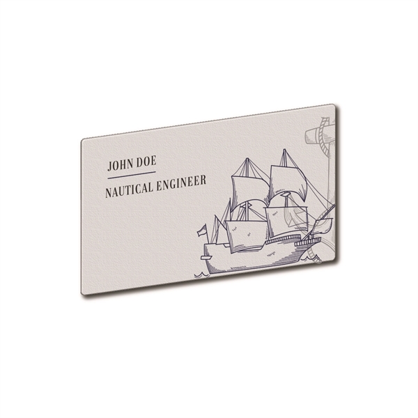 Name tag - 3.5" x 2" white aluminum.... from ASI 76797 Pelican Graphics / Pelican Lures