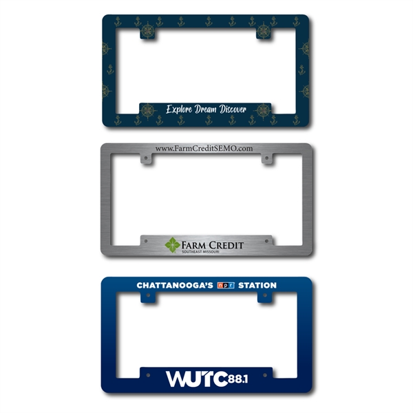 Powder coated metal license plate frame with full color digital print.... from ASI 76797 Pelican Graphics / Pelican Lures