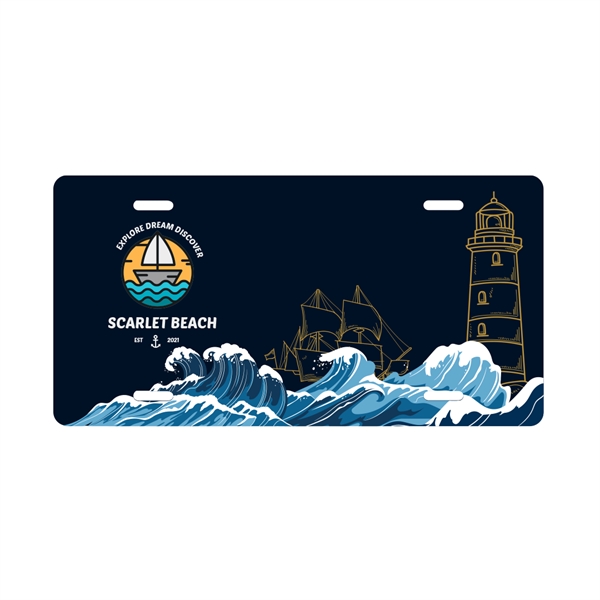 Sturdy aluminum license plate coated with gold base King Coat for... from ASI 76797 Pelican Graphics / Pelican Lures