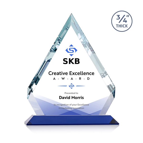 Beautiful diamond beveled award mounted on Sapphire base. Let your message... from ASI 84592 St Regis Group / St Regis