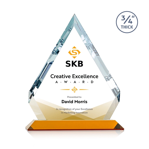 Beautiful diamond beveled award mounted on an Amber base. Let your... from ASI 84592 St Regis Group / St Regis