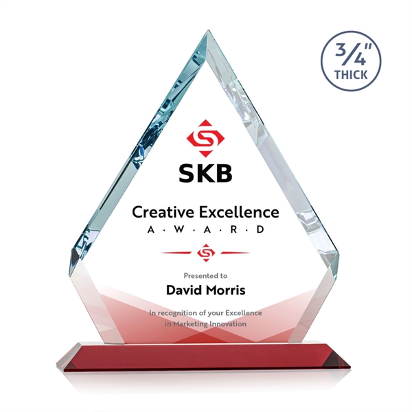 Beautiful diamond beveled award mounted on a Ruby base. Let your... from ASI 84592 St Regis Group / St Regis