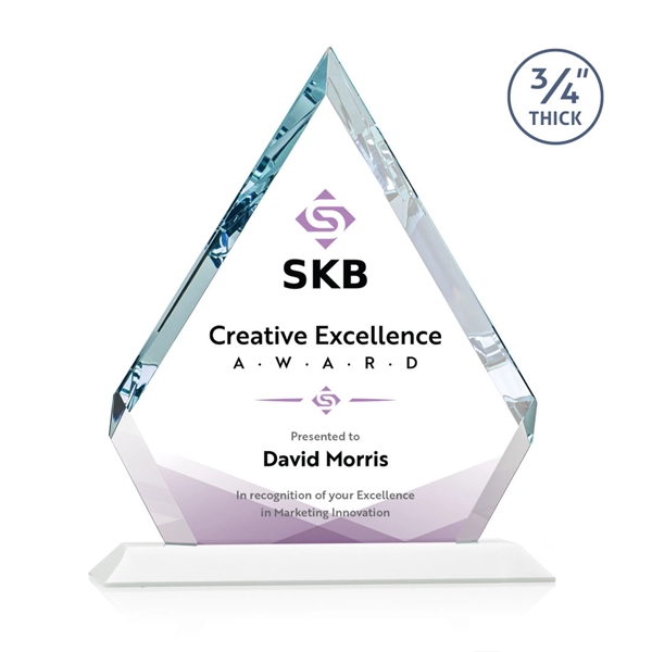 Beautiful diamond beveled award mounted on a White base. Let your... from ASI 84592 St Regis Group / St Regis