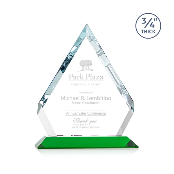 Beautiful diamond beveled award mounted on an Emerald base.... from ASI 84592 St Regis Group / St Regis