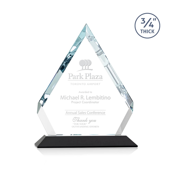 Beautiful diamond beveled award mounted on an Ebony base.... from ASI 84592 St Regis Group / St Regis