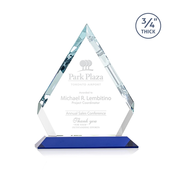 Beautiful diamond beveled award mounted on Sapphire base... from ASI 84592 St Regis Group / St Regis
