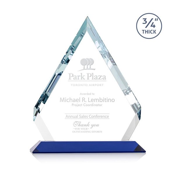 Beautiful diamond beveled award mounted on Sapphire base... from ASI 84592 St Regis Group / St Regis