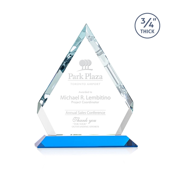 Beautiful diamond beveled award mounted on a Sky Blue base.... from ASI 84592 St Regis Group / St Regis