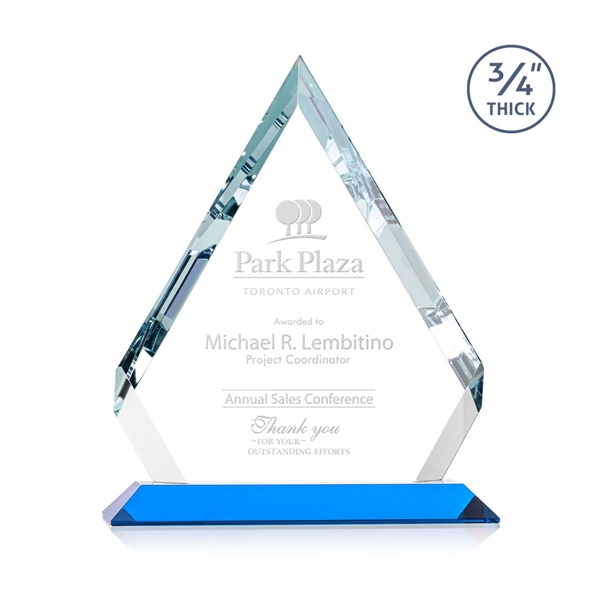 Beautiful diamond beveled award mounted on a Sky Blue base.... from ASI 84592 St Regis Group / St Regis
