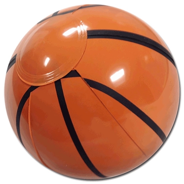 Inflatable orange basketball with black markings... from ASI 31977 Adline Industries Inc