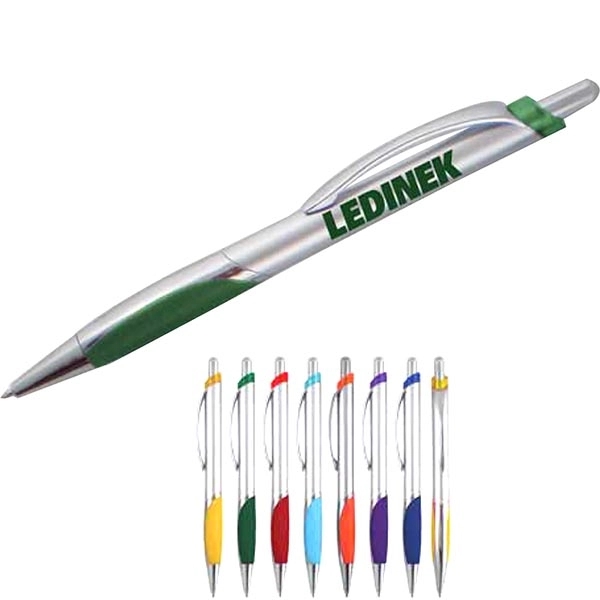 Maxim S Pen comes in with rubber grip and chrome trim.... from ASI 52387 Empire USA / Pens Line USA