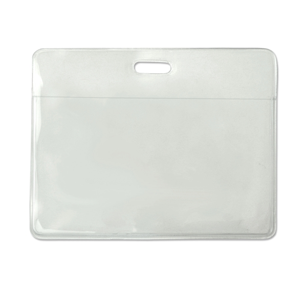 These flexible, clear vinyl, credit-card-size badge holders feature a lock-in slot... from ASI 79898 Promovision / PROMOVISION