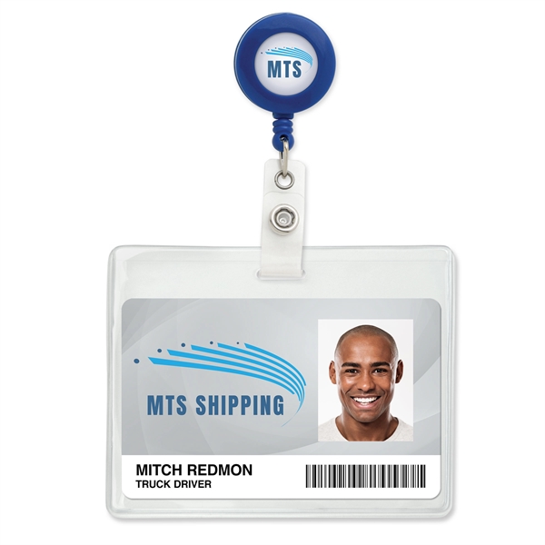 Credit-card-size proximity card/badge holders feature heavy-duty vinyl construction and a lock-in... from ASI 79898 Promovision / PROMOVISION