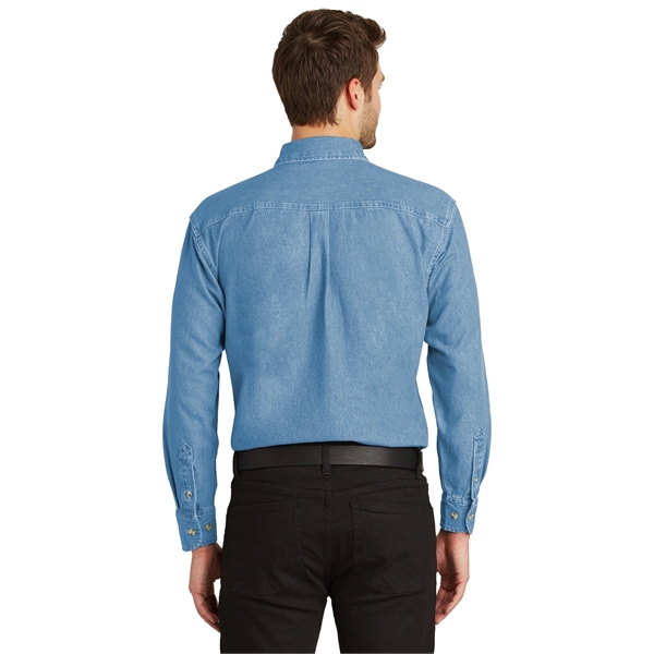 Port Authority Long Sleeve Denim Shirt.... from ASI 84863 SanMar