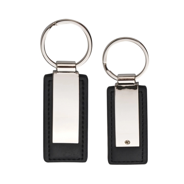 Metal leather keychain + 1 color 1 location laser imprint... from ASI 37218 Athena Promo (tm)