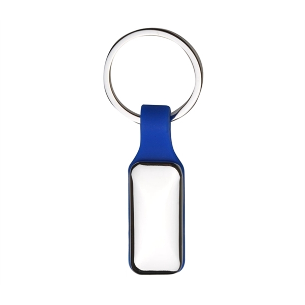 Metal keychain with silicon strap + 1 color 1 location laser... from ASI 37218 Athena Promo (tm)