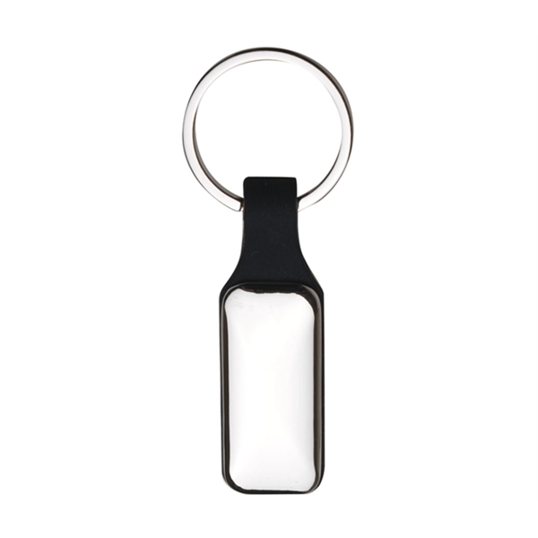 Metal keychain with silicon strap + 1 color 1 location laser... from ASI 37218 Athena Promo (tm)