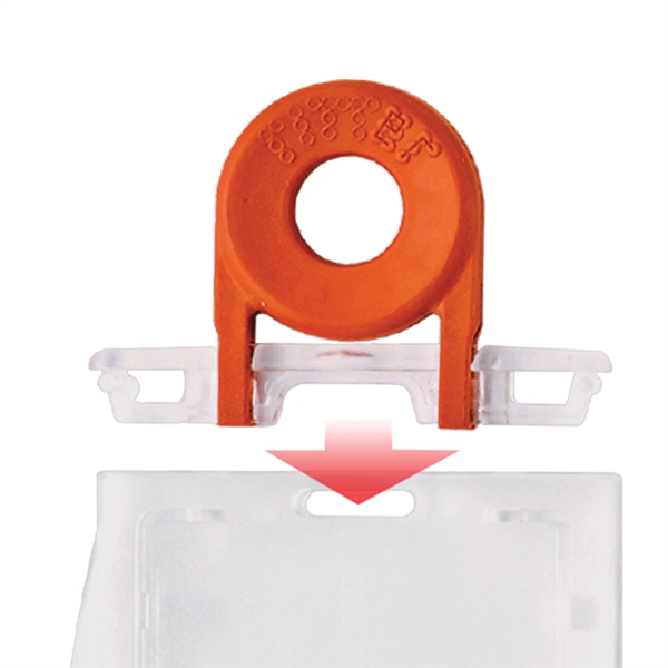 These clear polycarbonate badge holders feature a locking end piece that... from ASI 79898 Promovision / PROMOVISION