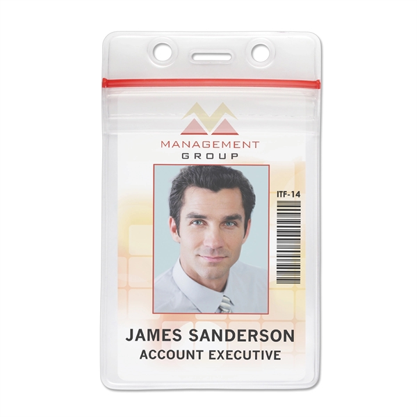 Government-size vinyl badge holders feature anti-print transfer material and a resealable... from ASI 79898 Promovision / PROMOVISION