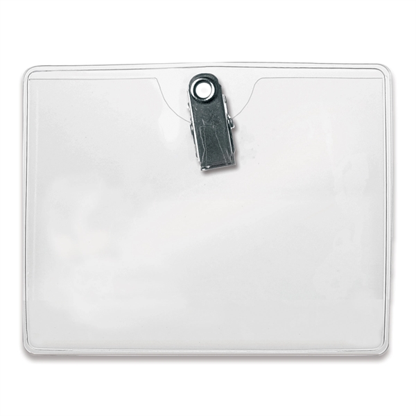 Premium vinyl badge holders attach easily to clothing with a rotating... from ASI 79898 Promovision / PROMOVISION