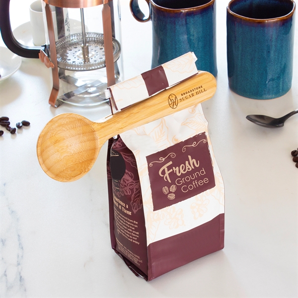 Bamboo Coffee Scoop with Built In Bag Clip.... from ASI 91565 Totally Bamboo