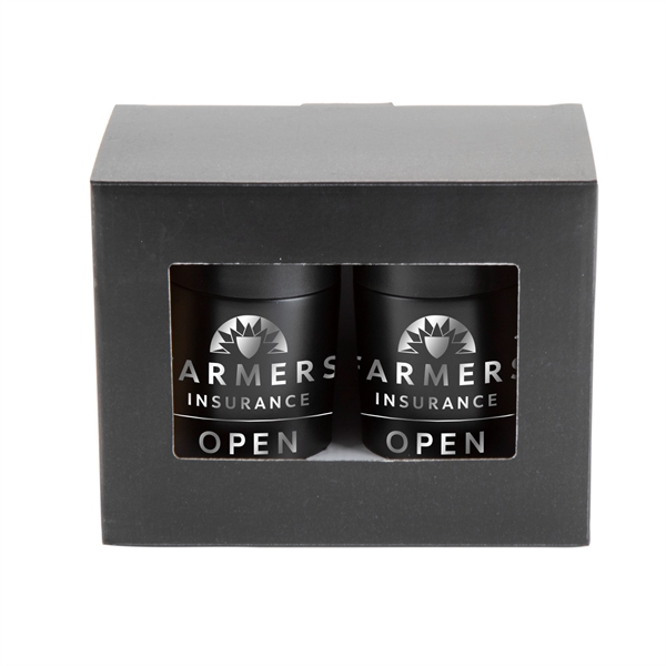 Basecamp Icey gift set with two 3.5" x 5" stainless steel... from ASI 88060 Snugz/USA Inc / Sweda®