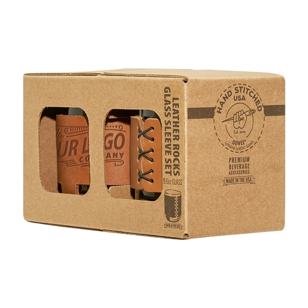 Leather Wrapped Rocks Set. Comes with two leather wraps and two... from ASI 75126 Oowee Products