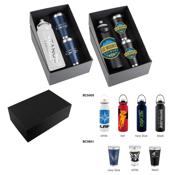 Basecamp McTundra & Pint gift set with 40-ounce steel sports bottle... from ASI 88060 Snugz/USA Inc / Sweda®