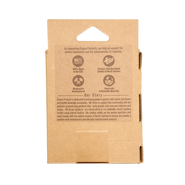 Leather Wrapped Flask Box Set. Includes a copper plated 8-oz flask... from ASI 75126 Oowee Products