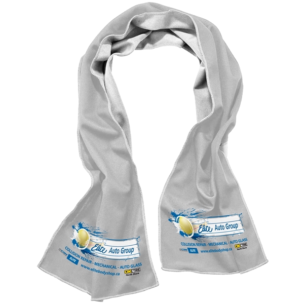 White Microfiber Cooling Sports Towel, 12"x40" with full-color sublimation printing or... from ASI 53509 FIEL-Fairdeal Import & Export / FIEL