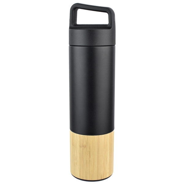 18oz Vacuum Insulated & Infusing Stainless Steel Bamboo Water Bottle Wide... from ASI 72657 Active Life Promo / Active Life Promo Ingrain Promo