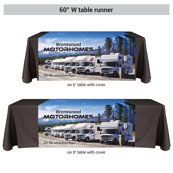 60" x 60"  Knit Polyester Custom Table Runner... from ASI 80228 Quinn