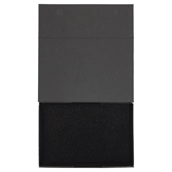 Folding black matte cardboard gift box for storing and presenting branded... from ASI 57655 STOPNGO Line