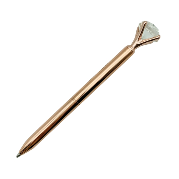 Metal pen accessorized with diamond plus laser engraving on 1 side... from ASI 37218 Athena Promo (tm)