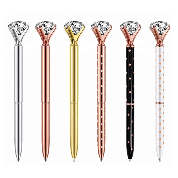 Metal pen accessorized with diamond plus laser engraving on 1 side... from ASI 37218 Athena Promo (tm)