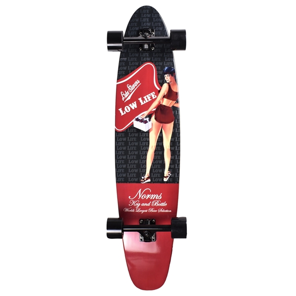 Fully equipped kicktail longboard made from a sturdy Canadian Maple... from ASI 72657 Active Life Promo / Action Sports Promo