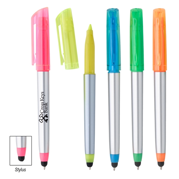 Ballpoint pen with highlighter and stylus.... from ASI 61125 Hit Promotional Products / Hit®
