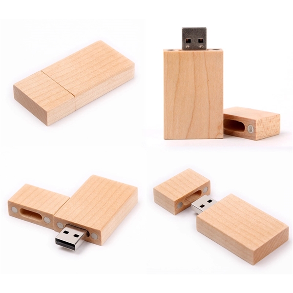 Wooden, rectangular USB 2.0 flash drive in several types of wood... from ASI 37218 Athena Promo (tm)
