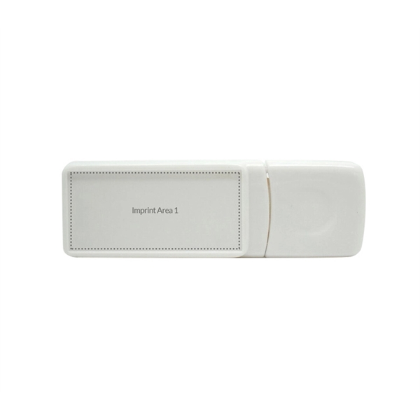 Rectangular epoxy dome USB flash drive in black or white with... from ASI 37218 Athena Promo (tm)