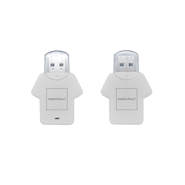 Plastic USB 2.0 flash drive shaped like a T-shirt available in... from ASI 37218 Athena Promo (tm)