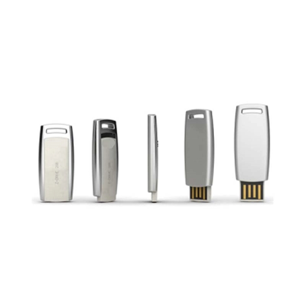 Mini aluminum 2.0 USB flash drive for easy saving and transfer... from ASI 37218 Athena Promo (tm)