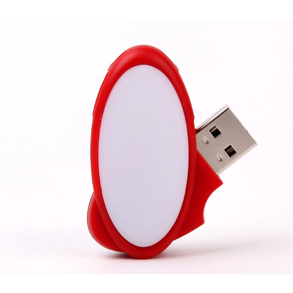Plastic oval USB flash drive available in red, black, or gray... from ASI 37218 Athena Promo (tm)
