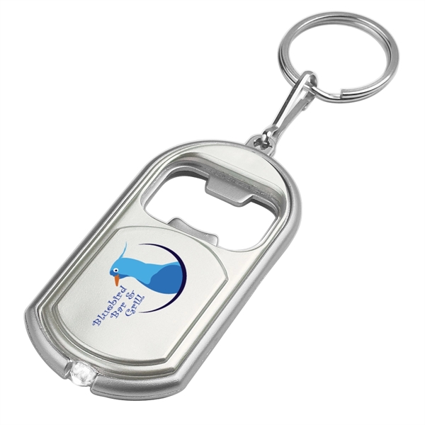 Bottle opener key chain with LED light.... from ASI 61125 Hit Promotional Products / Hit®