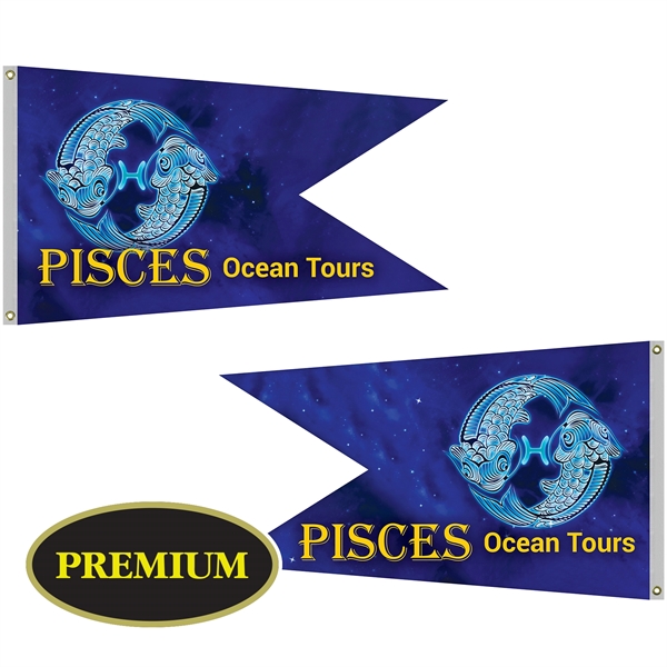 36" x 60" Double Sided Knitted Polyester Swallowtail Boat Flag... from ASI 80228 Quinn