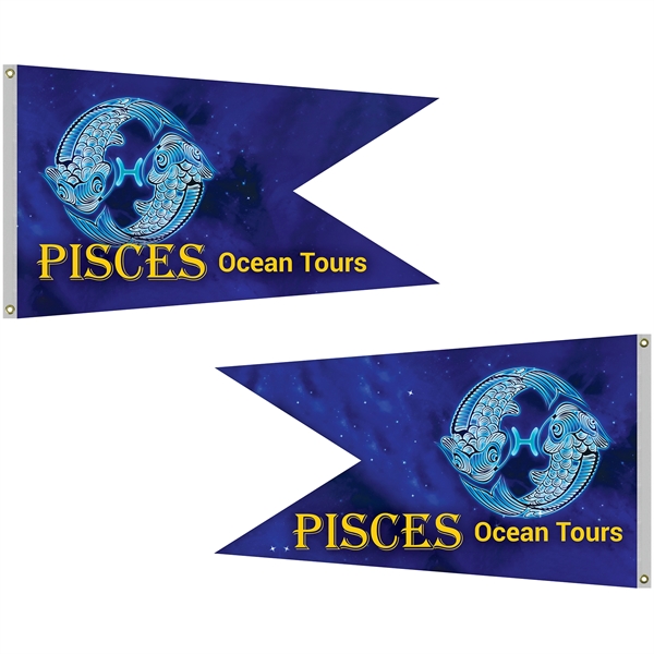 36" x 60" Double Sided Knitted Polyester Swallowtail Boat Flag... from ASI 80228 Quinn