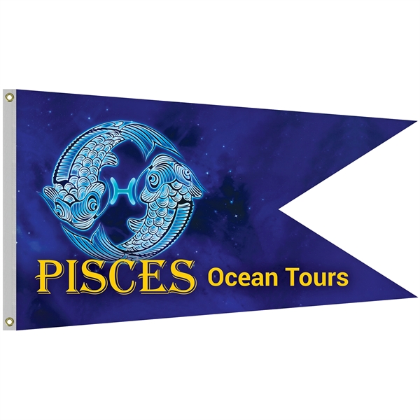 36" x 60" Double Sided Knitted Polyester Swallowtail Boat Flag... from ASI 80228 Quinn