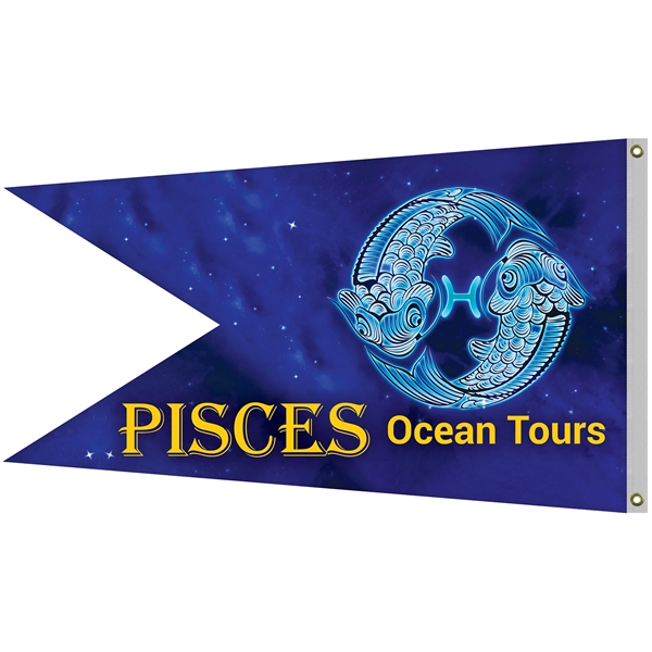 36" x 60" Double Sided Knitted Polyester Swallowtail Boat Flag... from ASI 80228 Quinn