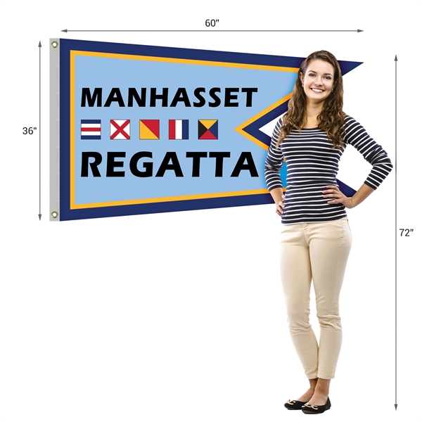 36" x 60" Double Sided Knitted Polyester Swallowtail Boat Flag... from ASI 80228 Quinn