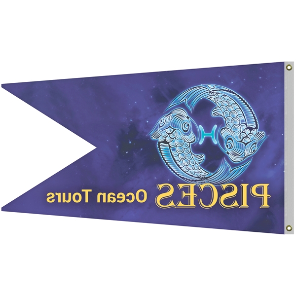 36" x 60" Single Reverse Knitted Polyester Swallowtail Boat Flag... from ASI 80228 Quinn